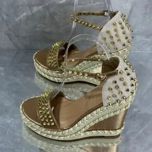 Rivet Glam Ankle Strap Sandals