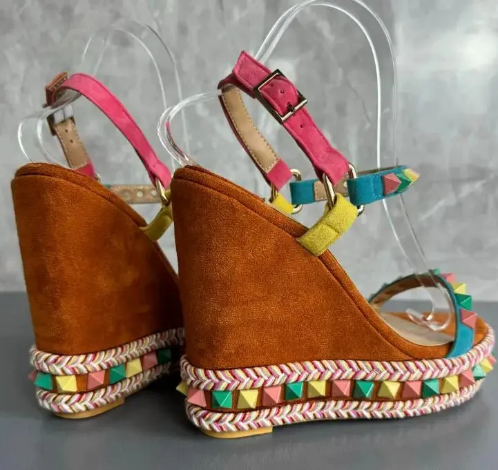 Rivet Glam Ankle Strap Sandals