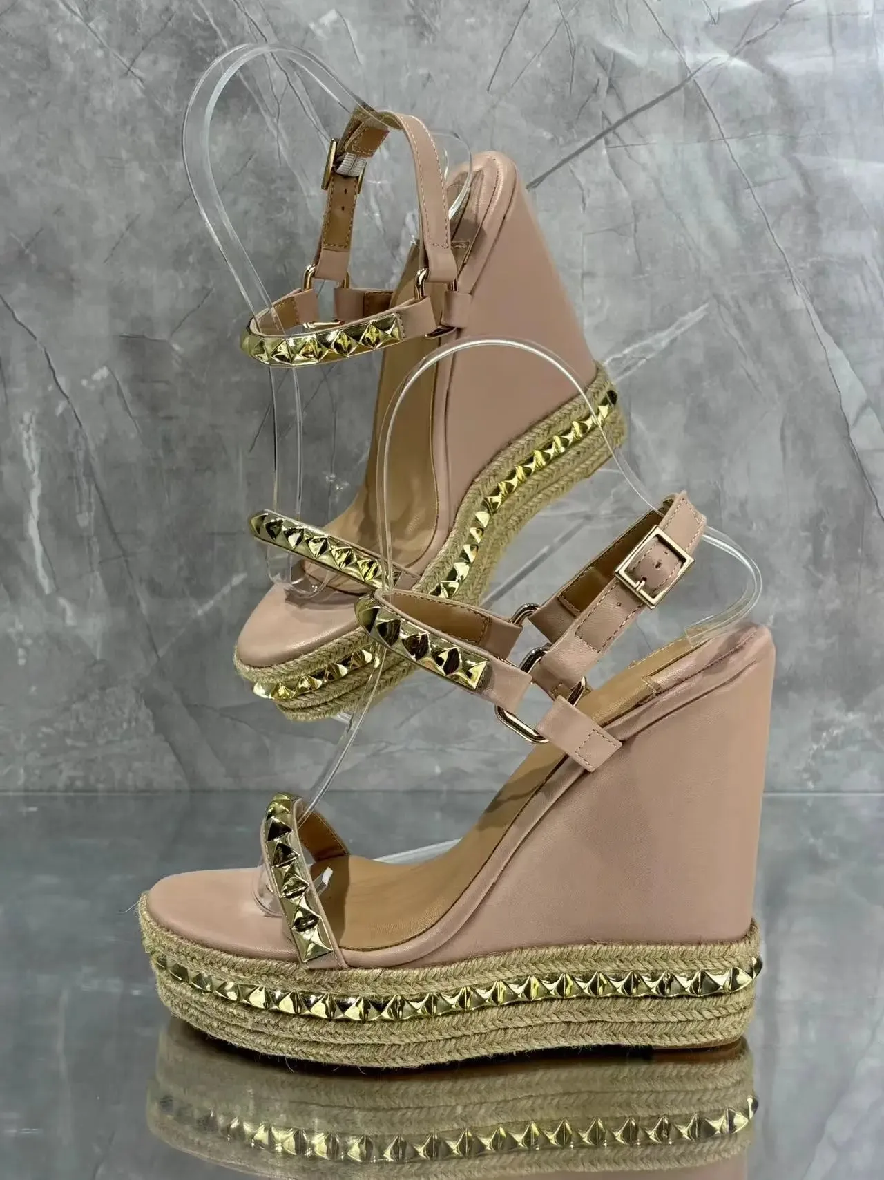 Rivet Glam Ankle Strap Sandals