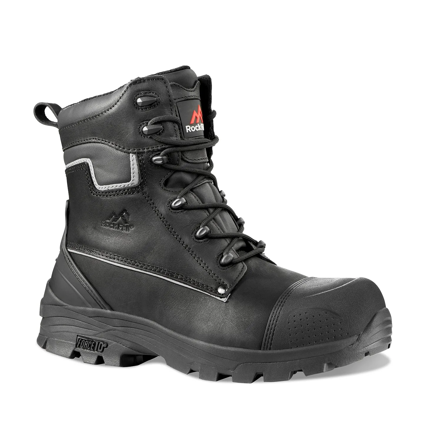 Rock Fall RF15 Shale High Leg Safety Boot with Side Zip