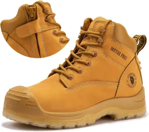 ROCKROOSTER Woodland 6" Composite toe Work Boots for Men with YKK Side Zipper, Metal Free Zip up Men Shoes, Non-Slip TPU Outsole, EH Rated, ASTM F2413-18 Safety Boots AK659