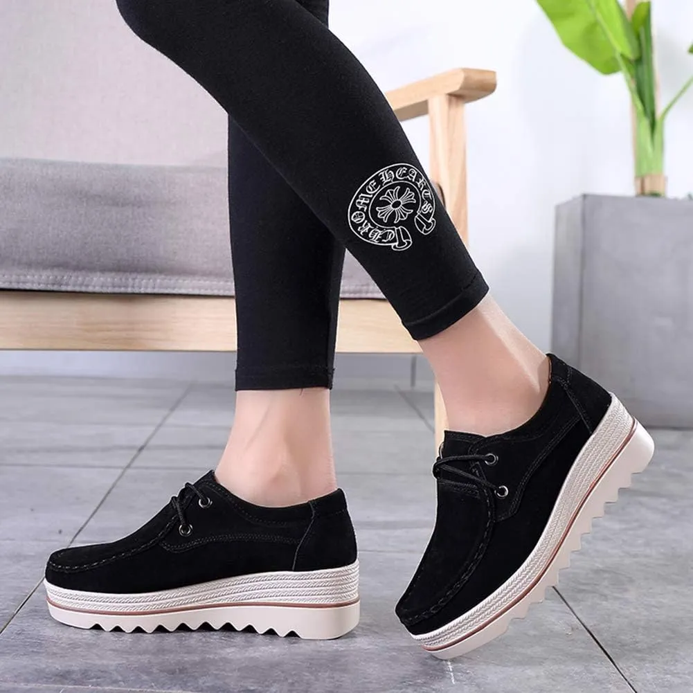 Ruiatoo Womens Slip on Loafers Comfortable Thick Soft Platform Shoes Business Casual Walking Shoes