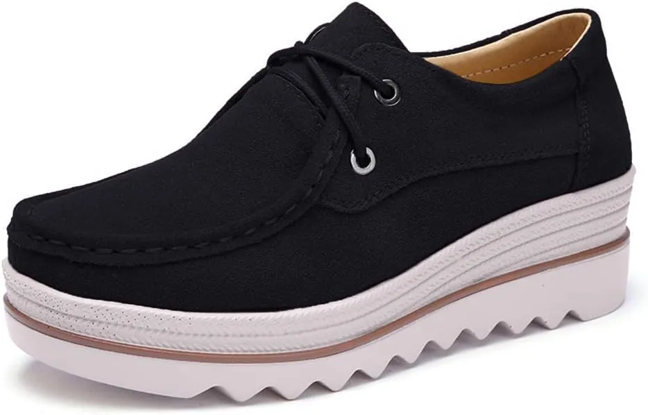 Ruiatoo Womens Slip on Loafers Comfortable Thick Soft Platform Shoes Business Casual Walking Shoes