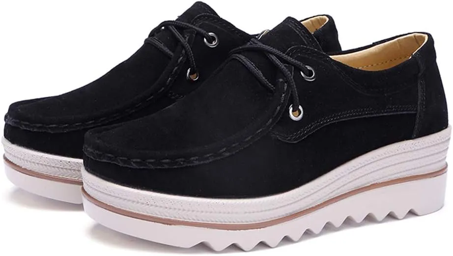 Ruiatoo Womens Slip on Loafers Comfortable Thick Soft Platform Shoes Business Casual Walking Shoes