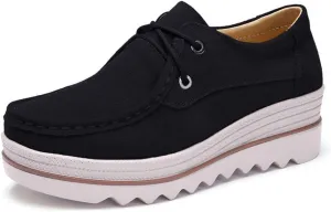 Ruiatoo Womens Slip on Loafers Comfortable Thick Soft Platform Shoes Business Casual Walking Shoes