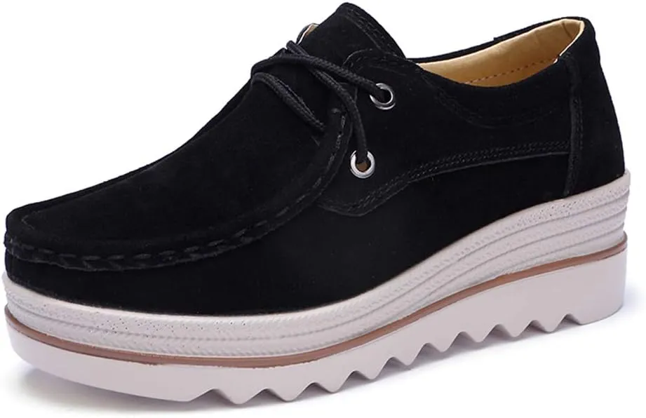 Ruiatoo Womens Slip on Loafers Comfortable Thick Soft Platform Shoes Business Casual Walking Shoes