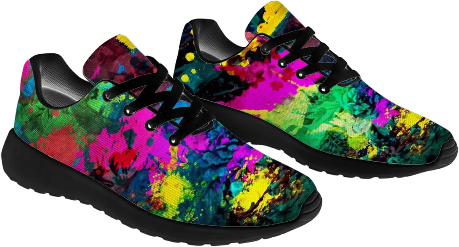 Running Shoes for Women Men Graffiti Print Shoes Tennis Sneakers Gifts for Women Men