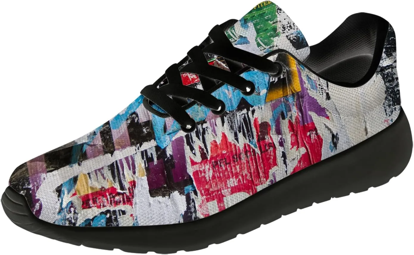 Running Shoes for Women Men Graffiti Print Shoes Tennis Sneakers Gifts for Women Men