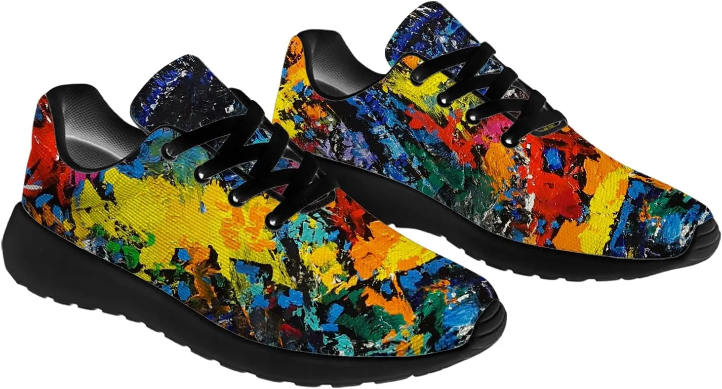 Running Shoes for Women Men Graffiti Print Shoes Tennis Sneakers Gifts for Women Men