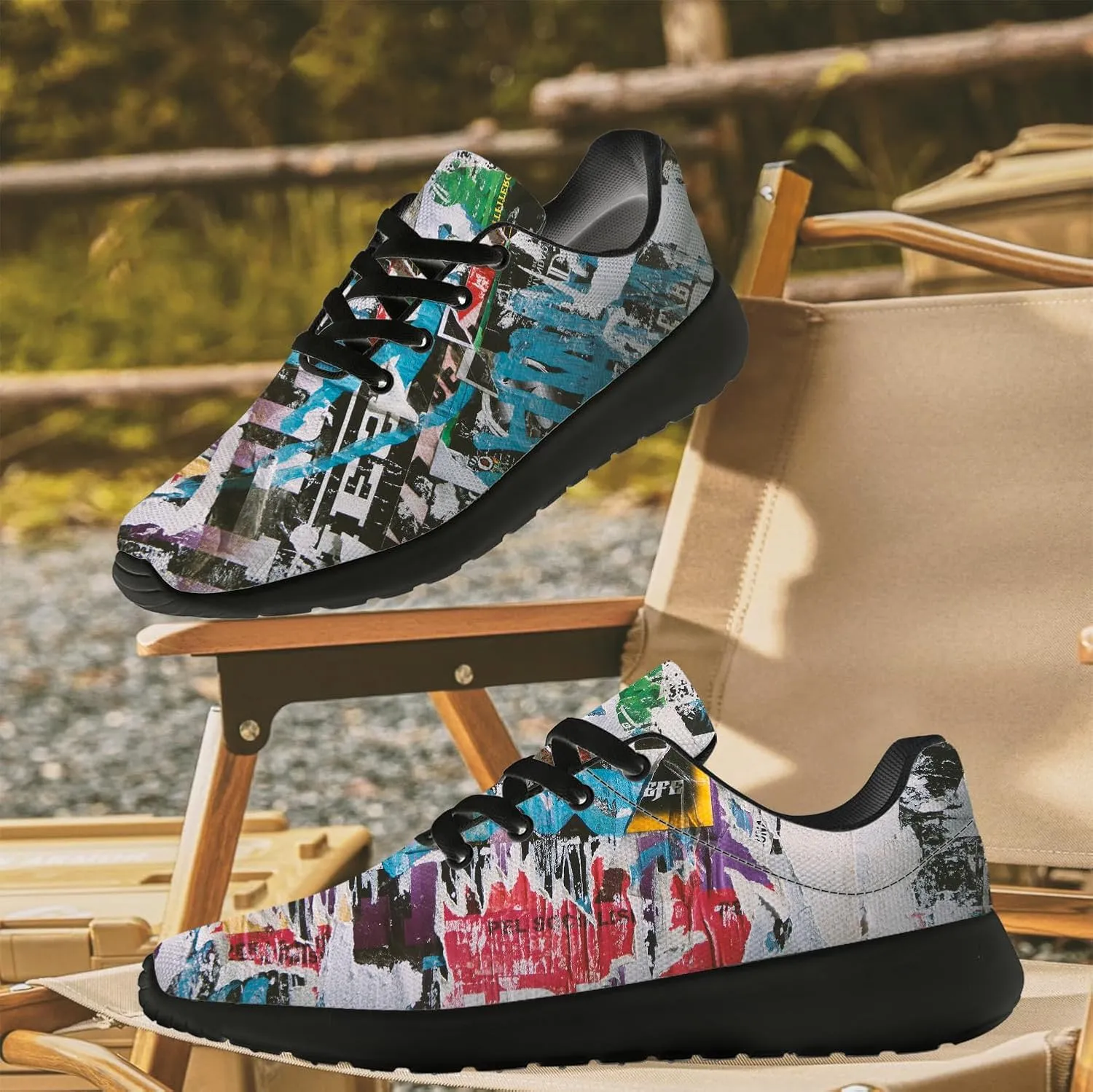 Running Shoes for Women Men Graffiti Print Shoes Tennis Sneakers Gifts for Women Men