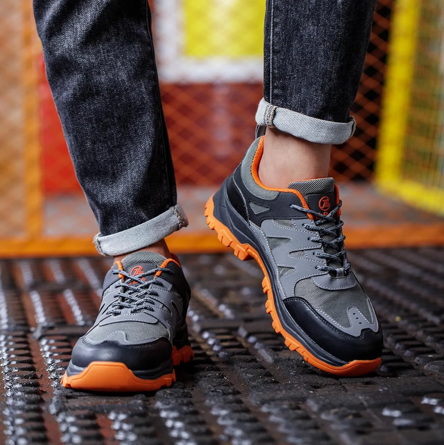Safety Shoes for Women Men Lightweight Steel Toe Cap Trainers Work Breathable Safety Boots Non Slip Sneakers