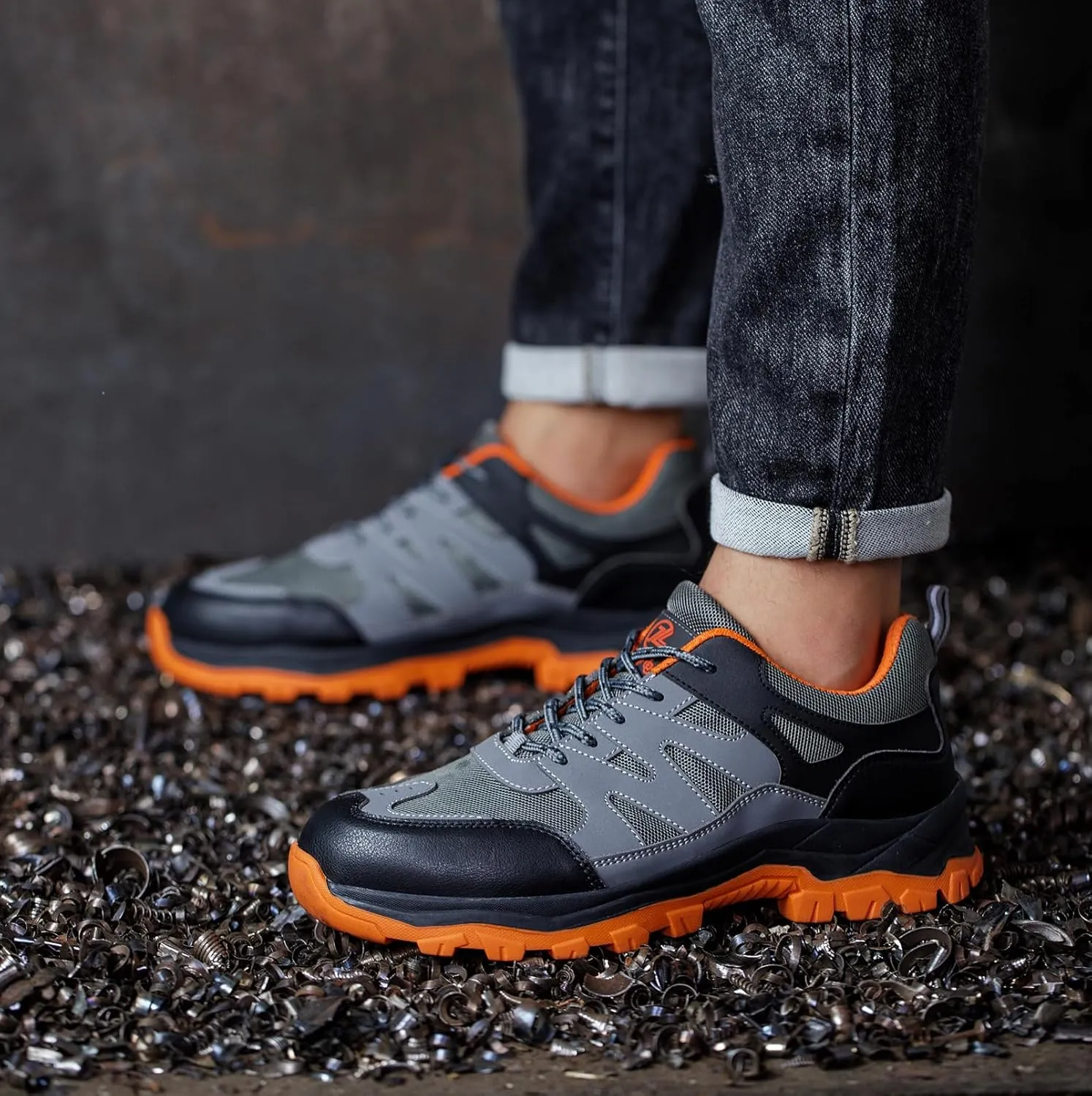 Safety Shoes for Women Men Lightweight Steel Toe Cap Trainers Work Breathable Safety Boots Non Slip Sneakers