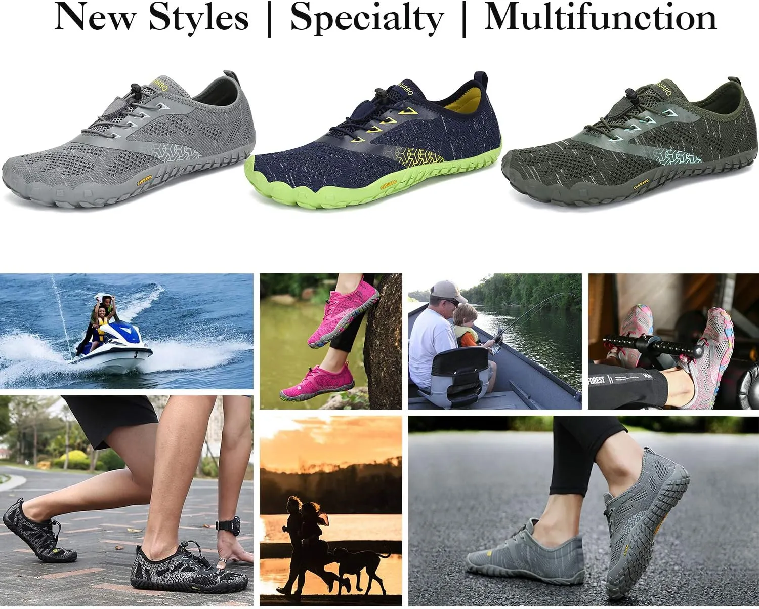 SAGUARO Womens Mens Barefoot Shoes Minimalist Trail Runner Wide Toe Box Zero Drop Outdoor Cross Training Shoe