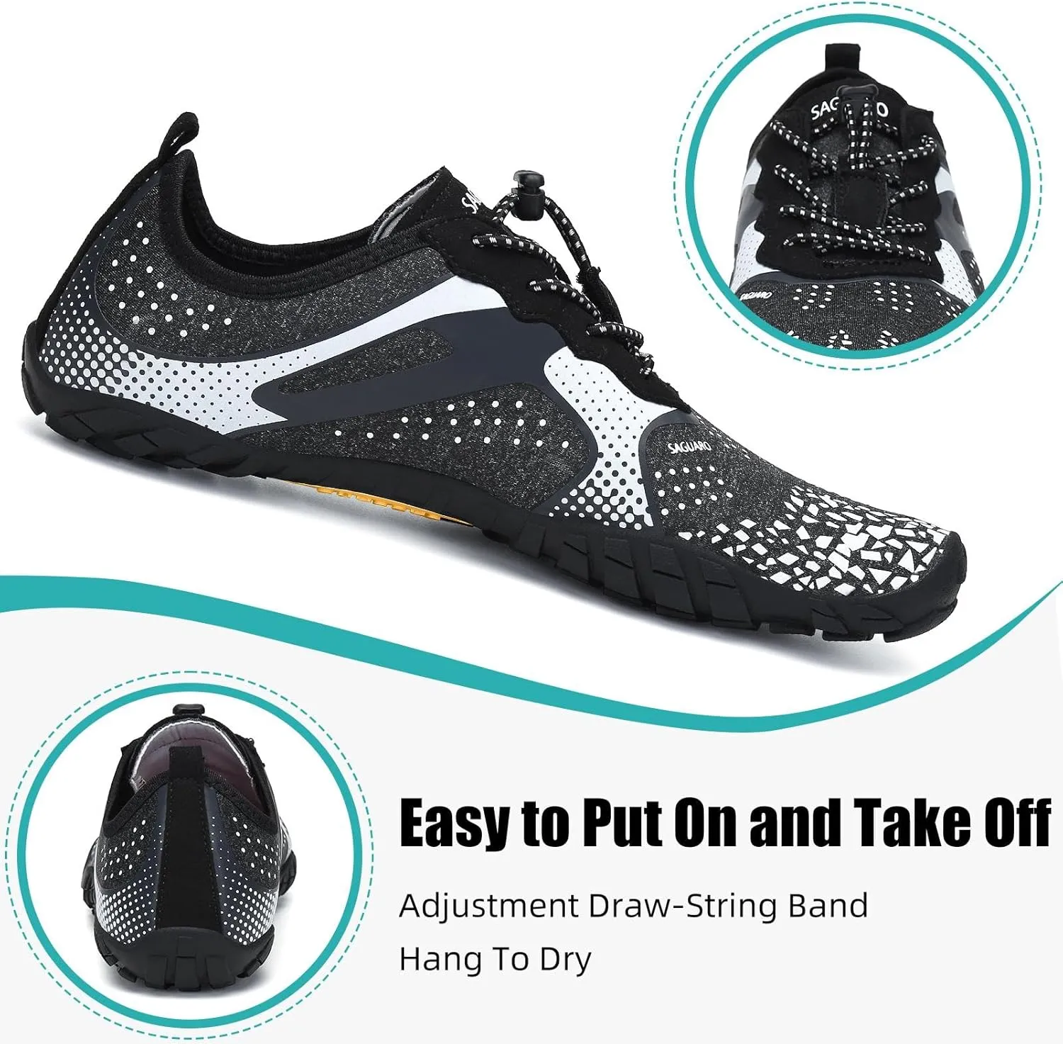 SAGUARO Womens Mens Barefoot Shoes Minimalist Trail Runner Wide Toe Box Zero Drop Outdoor Cross Training Shoe