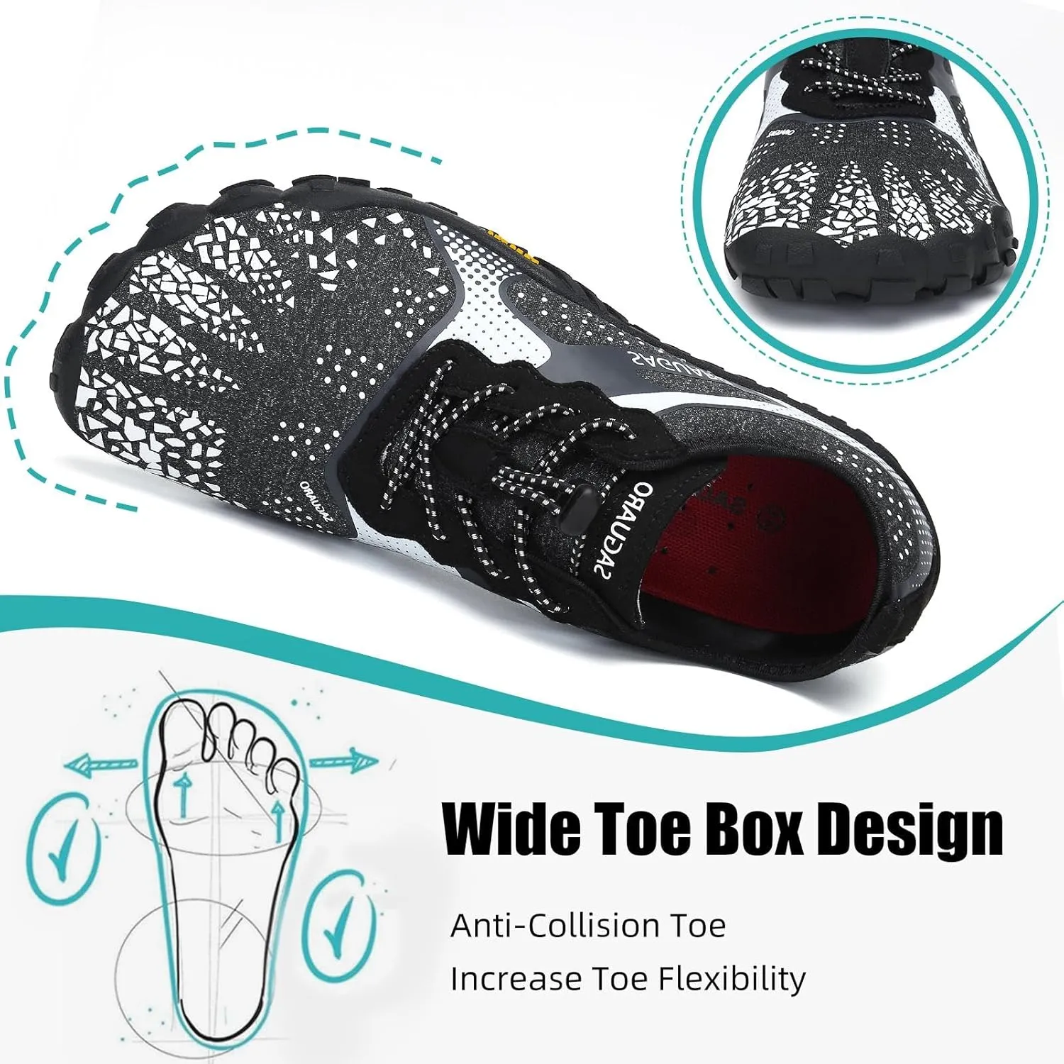 SAGUARO Womens Mens Barefoot Shoes Minimalist Trail Runner Wide Toe Box Zero Drop Outdoor Cross Training Shoe