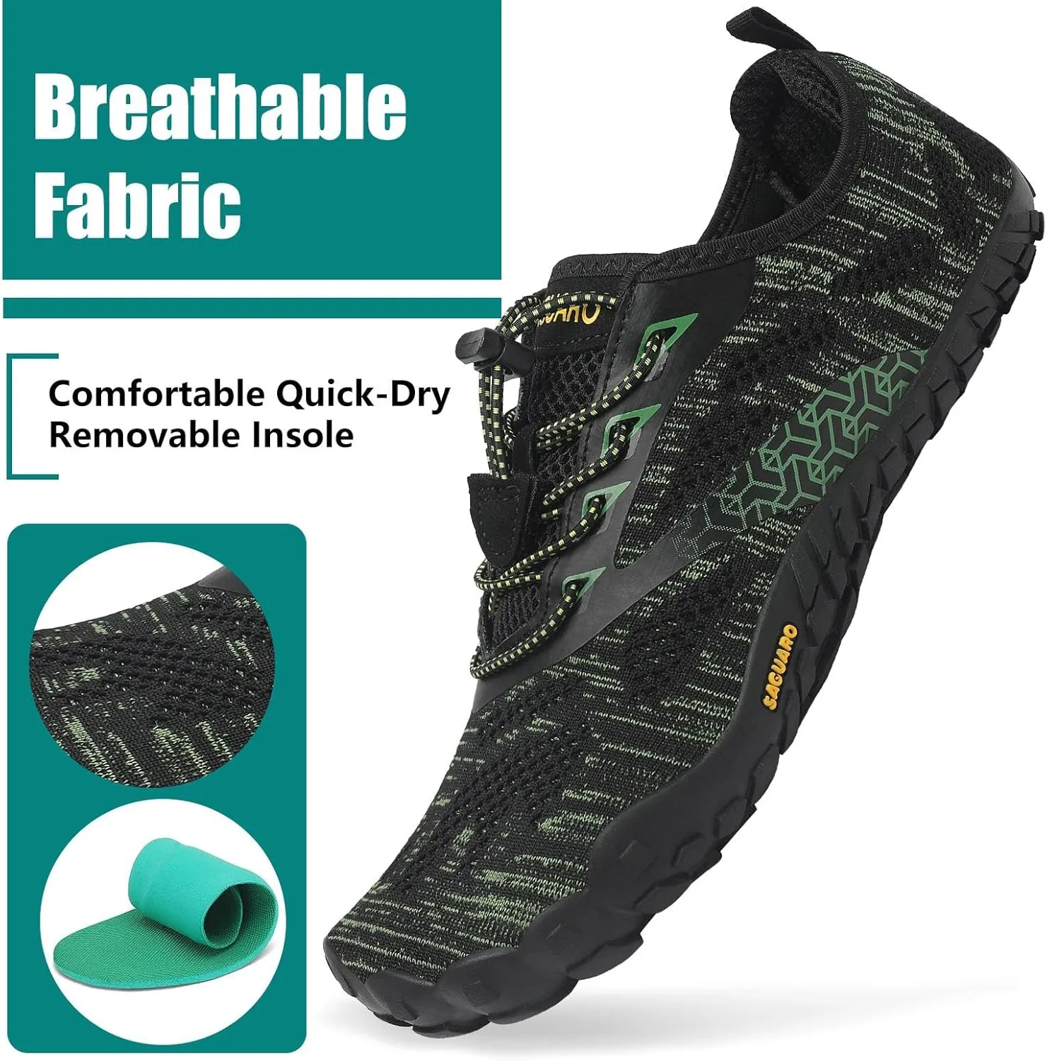 SAGUARO Womens Mens Barefoot Shoes Minimalist Trail Runner Wide Toe Box Zero Drop Outdoor Cross Training Shoe
