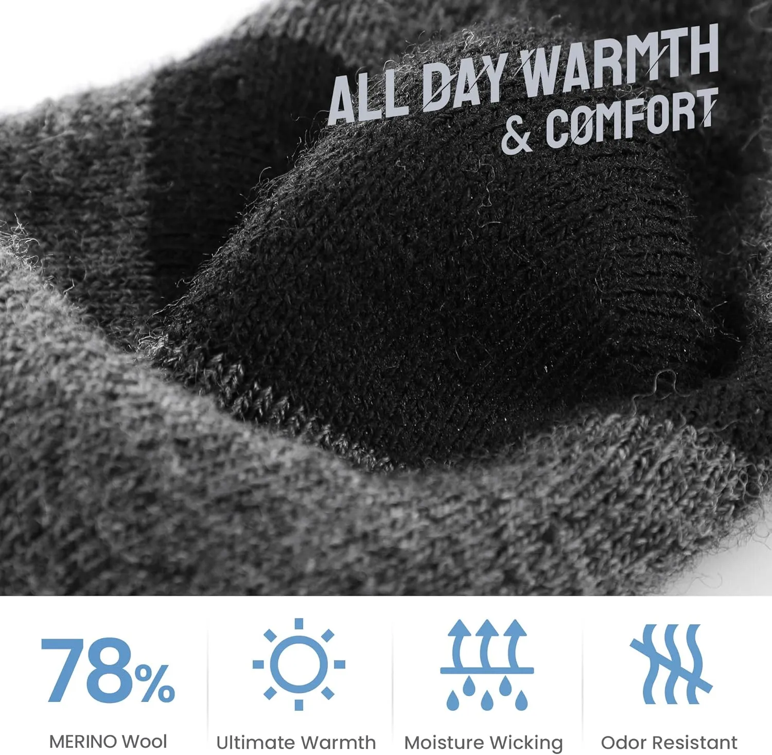 SAMSOX 2-Pair Merino Wool Ski Socks, Made in USA Over-the-Calf Skiing and Snowboarding Socks for Men & Women (Ashland)