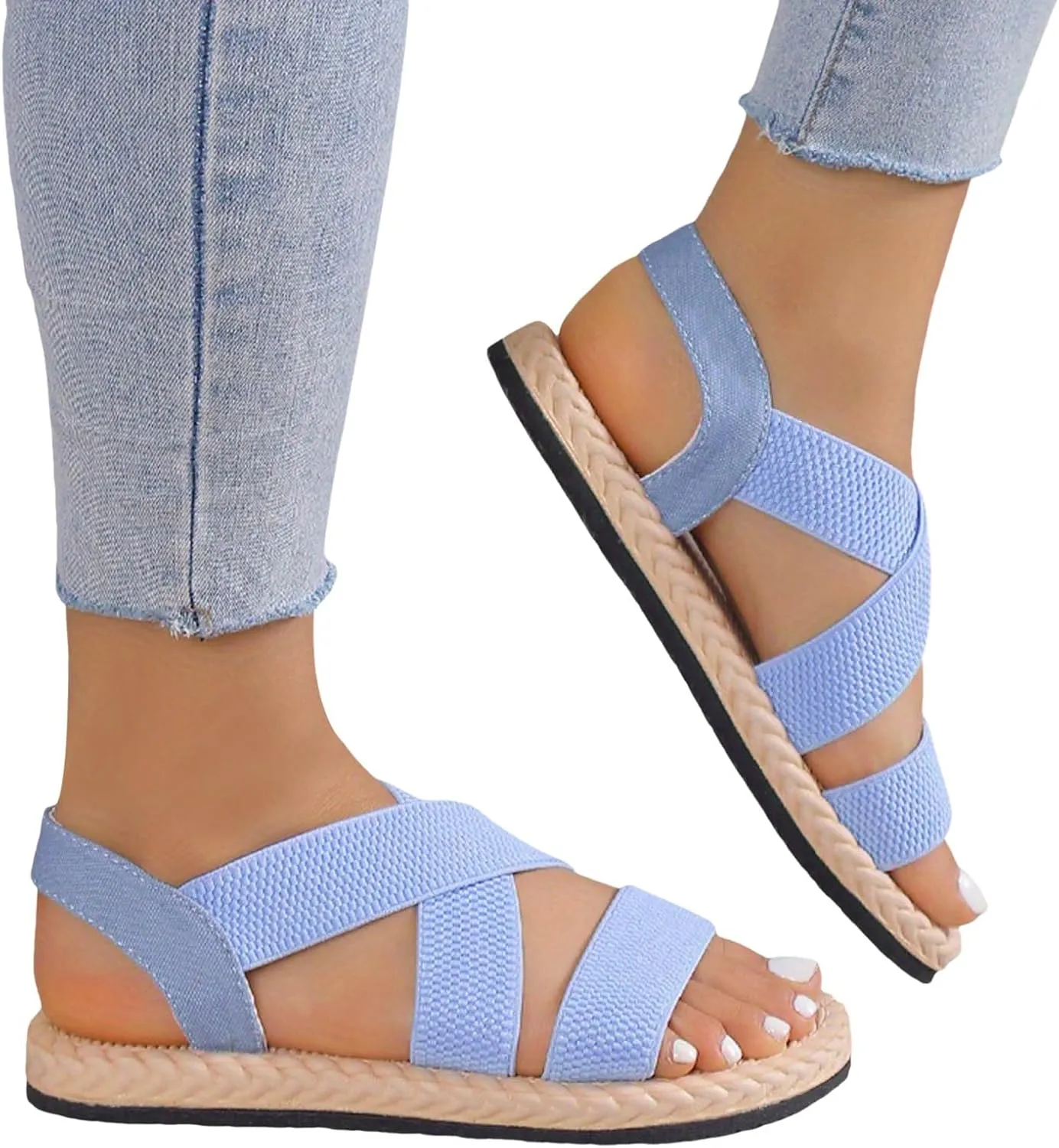 Sandals Women's Flat Orthopaedic Shoes Open Toe Flip Flops Comfortable Leisure Mules Trendy Summer Outdoor Beach Slippers