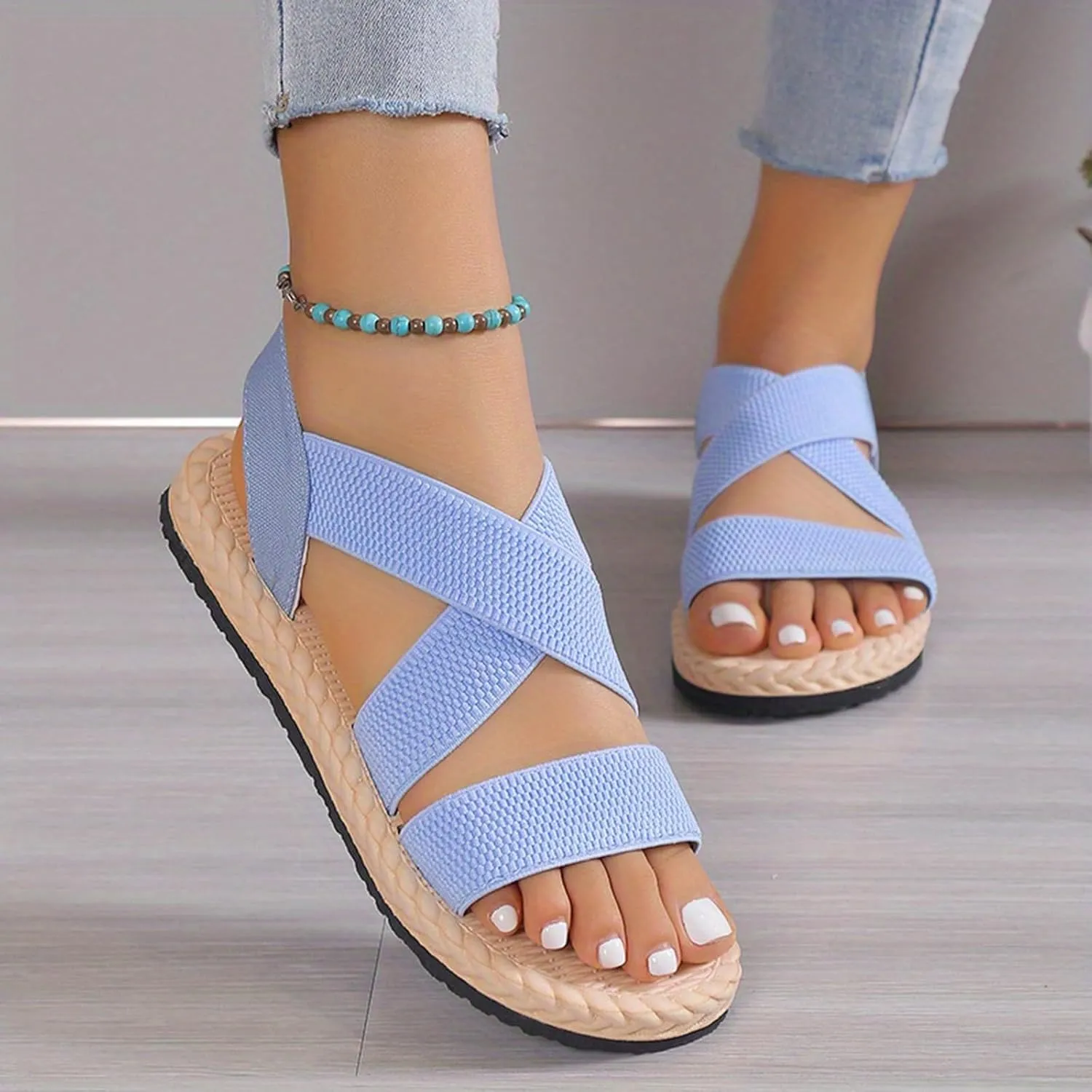 Sandals Women's Flat Orthopaedic Shoes Open Toe Flip Flops Comfortable Leisure Mules Trendy Summer Outdoor Beach Slippers