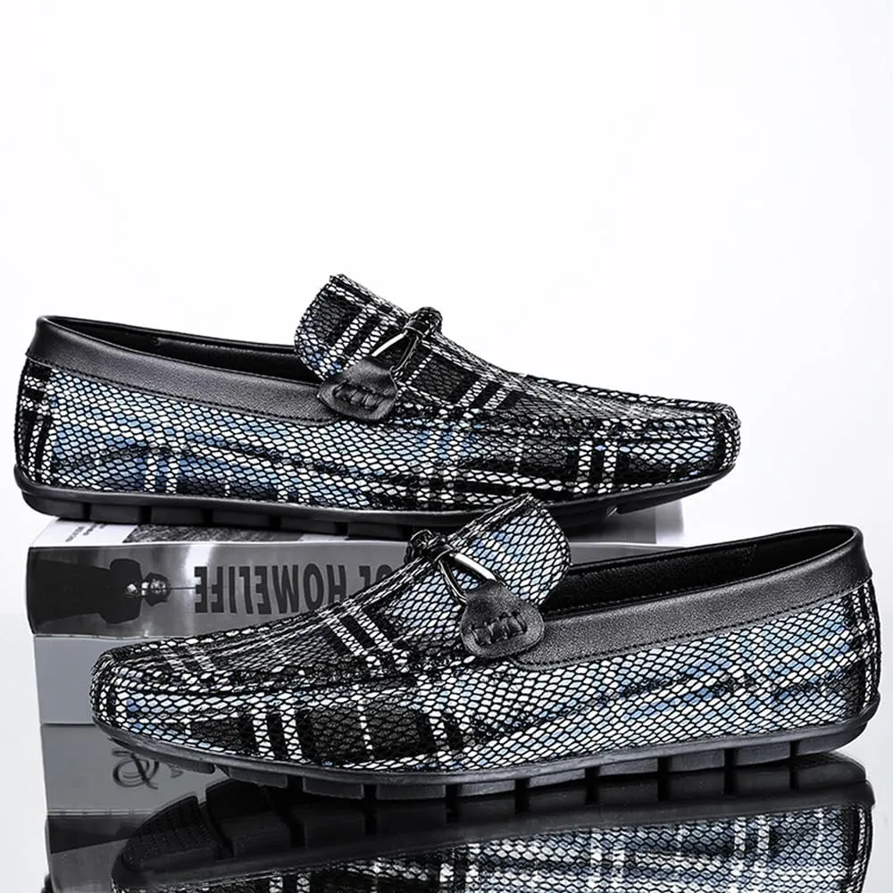 Santimon Men's Boat Shoes Genuine Leather Loafers Driving Moccasin Slip-on Loafers Walking Shoes for Men