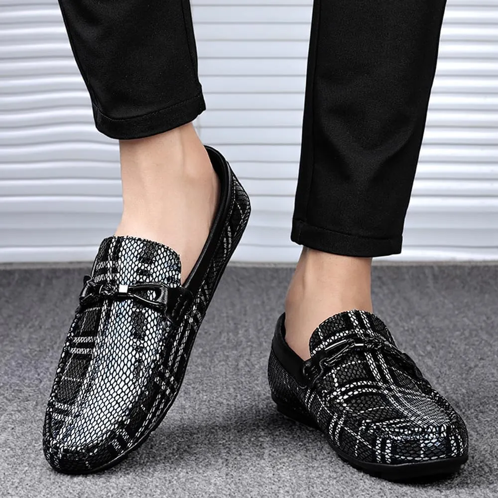 Santimon Men's Boat Shoes Genuine Leather Loafers Driving Moccasin Slip-on Loafers Walking Shoes for Men