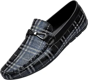 Santimon Men's Boat Shoes Genuine Leather Loafers Driving Moccasin Slip-on Loafers Walking Shoes for Men