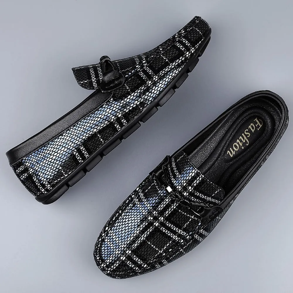 Santimon Men's Boat Shoes Genuine Leather Loafers Driving Moccasin Slip-on Loafers Walking Shoes for Men