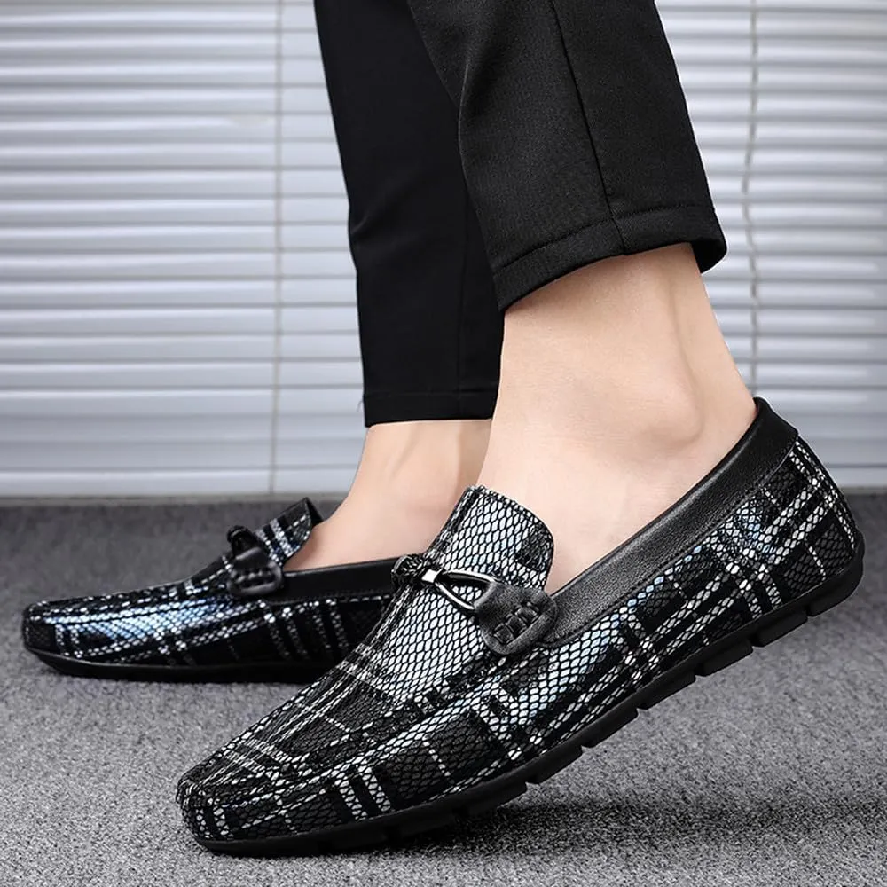 Santimon Men's Boat Shoes Genuine Leather Loafers Driving Moccasin Slip-on Loafers Walking Shoes for Men