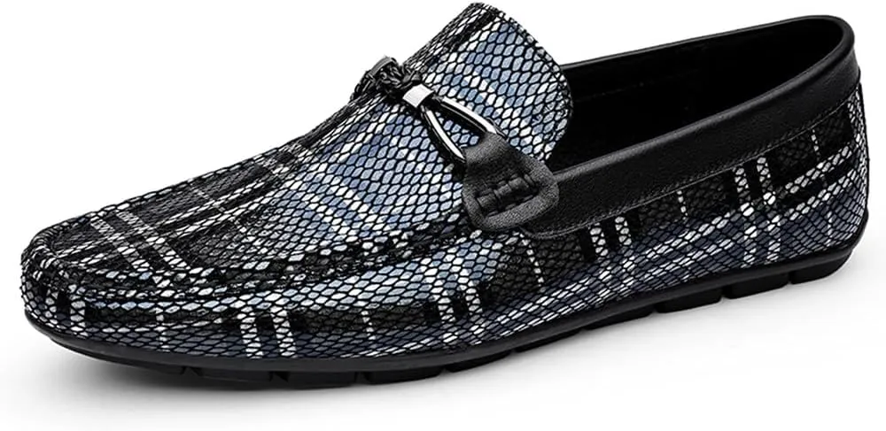 Santimon Men's Boat Shoes Genuine Leather Loafers Driving Moccasin Slip-on Loafers Walking Shoes for Men