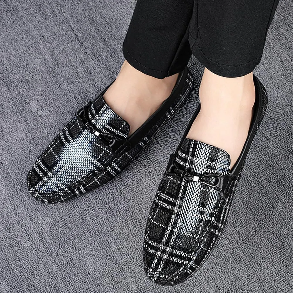 Santimon Men's Boat Shoes Genuine Leather Loafers Driving Moccasin Slip-on Loafers Walking Shoes for Men