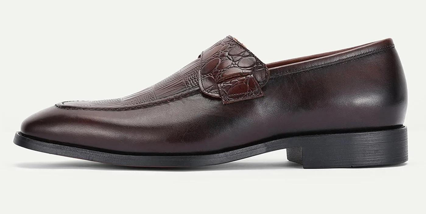 Santimon Men’s Casual Shoes Leather Penny Loafers | Slip-On Dress Shoes | Luxury Business Comfort Footwear for Office, Party & Wedding