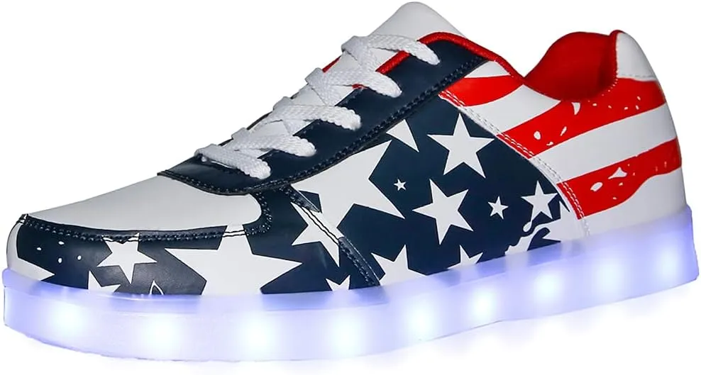 SANYES USB Charging Light Up Shoes Sports LED Shoes Dancing Sneakers