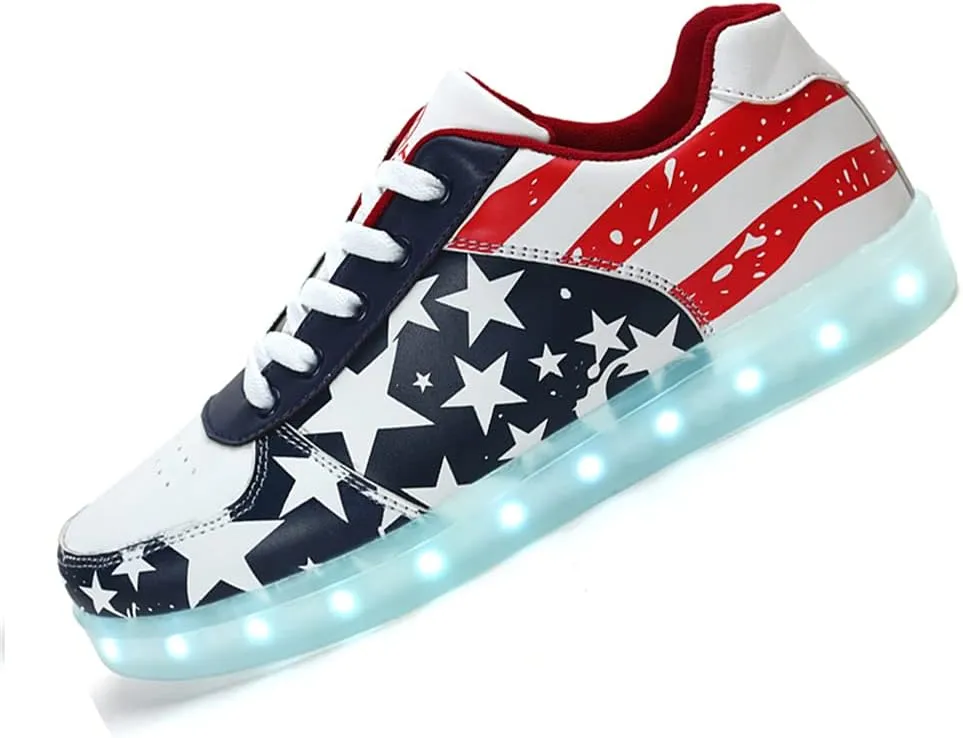 SANYES USB Charging Light Up Shoes Sports LED Shoes Dancing Sneakers