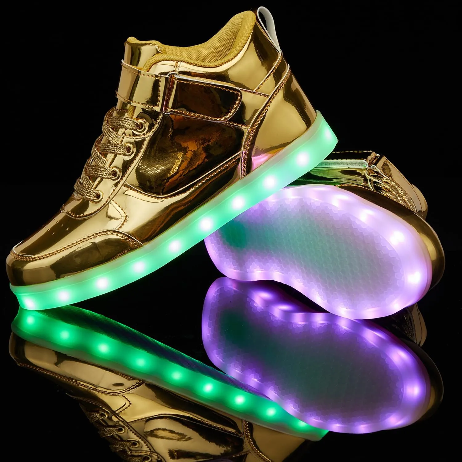 SANYES USB Charging Light Up Shoes Sports LED Shoes Dancing Sneakers