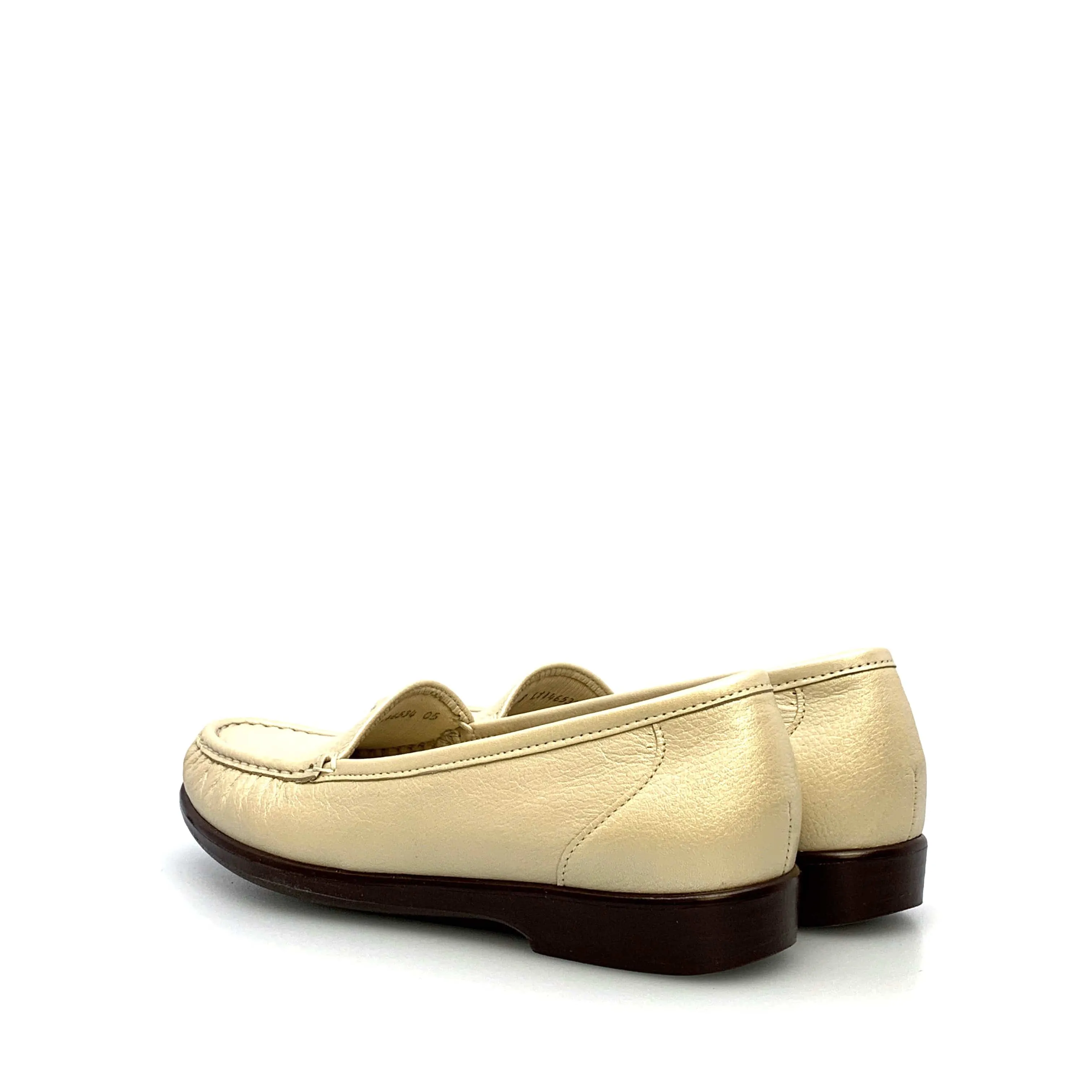 SAS Womens Size 8S Leather Loafers Ivory Shoes Tripad Comfort Walking