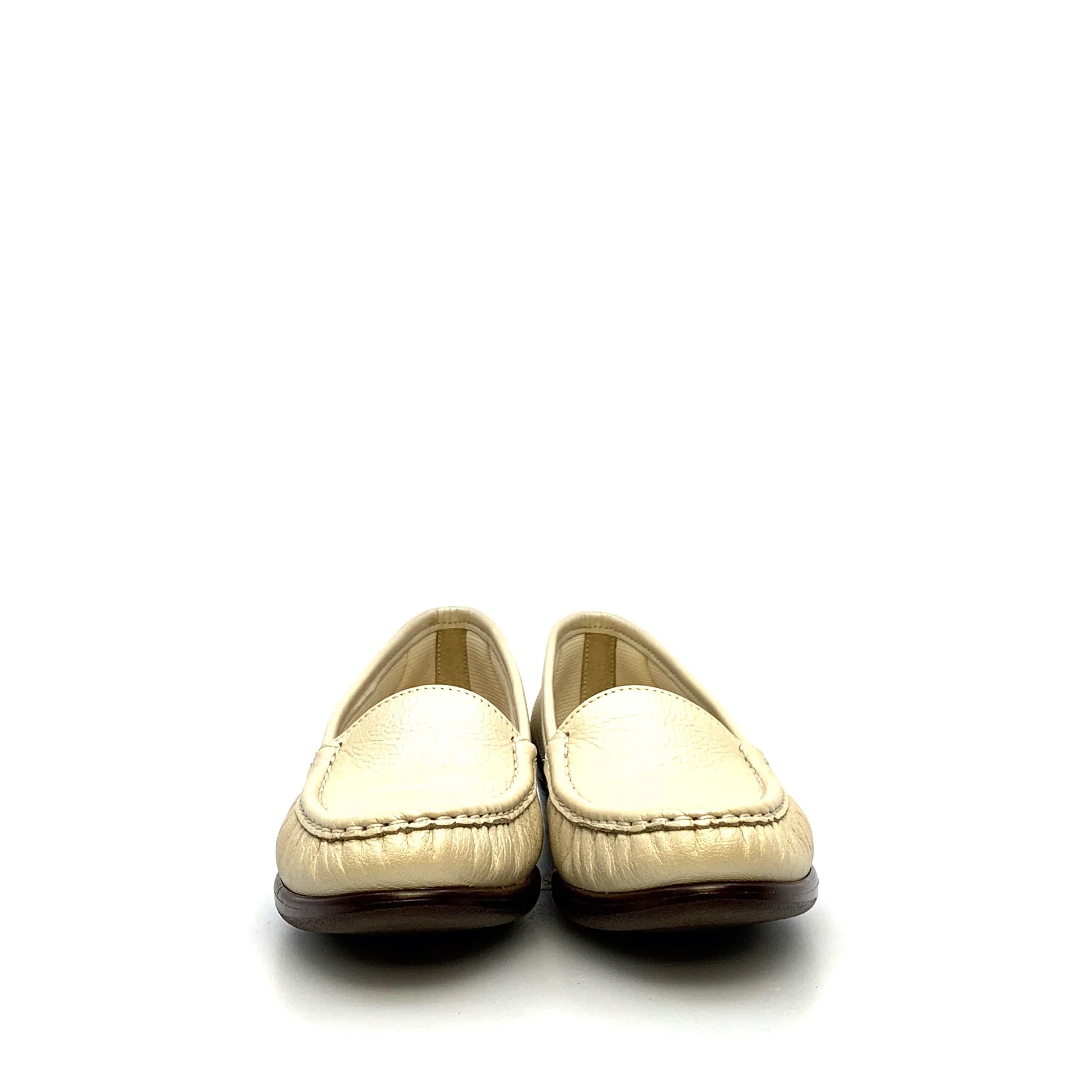 SAS Womens Size 8S Leather Loafers Ivory Shoes Tripad Comfort Walking