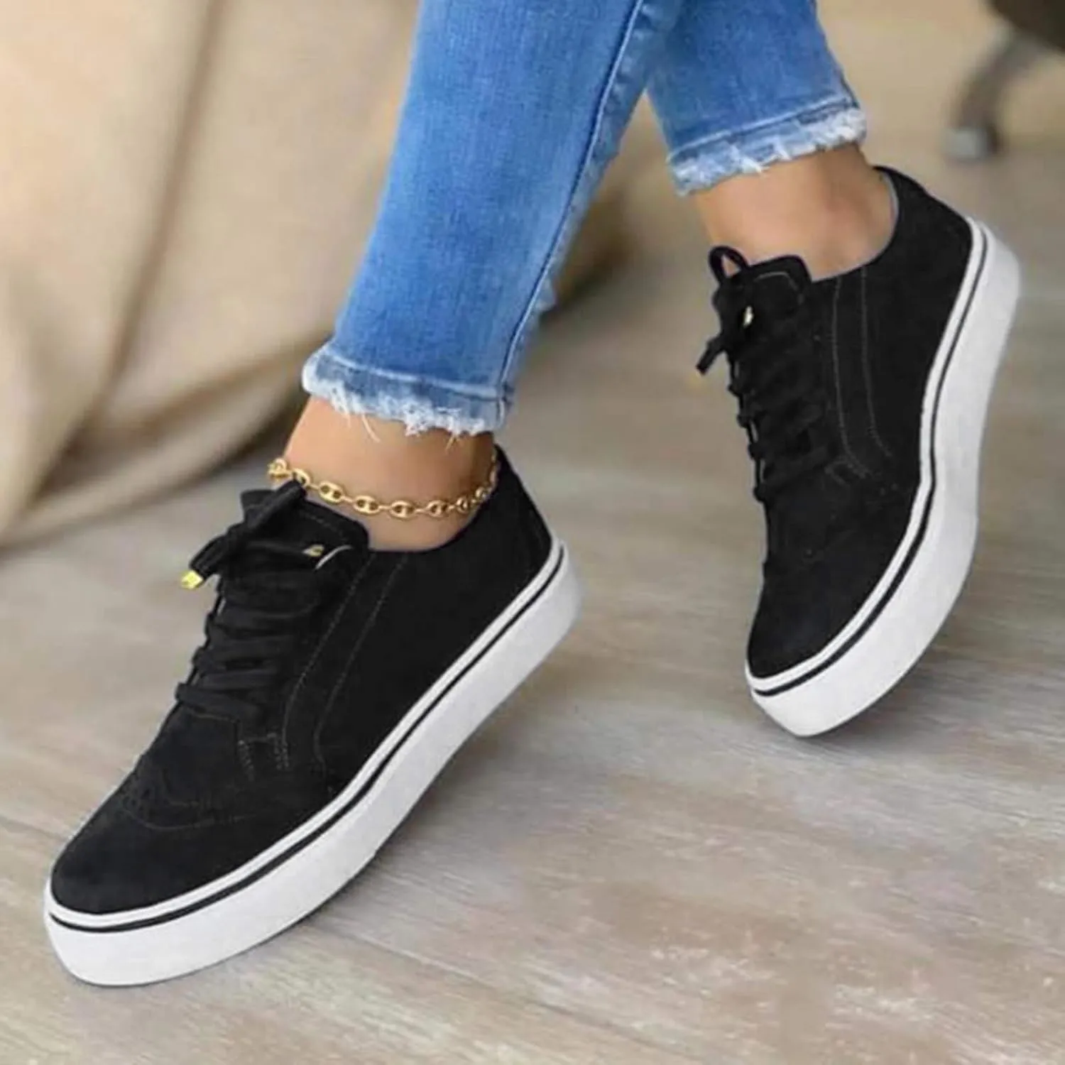 SBGMoSJ Womens Black Slip On Sneakers Size 8.5 Sneakers for Women 2023 Wide Toe Women Slip On Shoes Dressy Women's High Top Wedge Fashion Sneakers Hidden Heel Women's Hiking Shoes Wide Toe Box