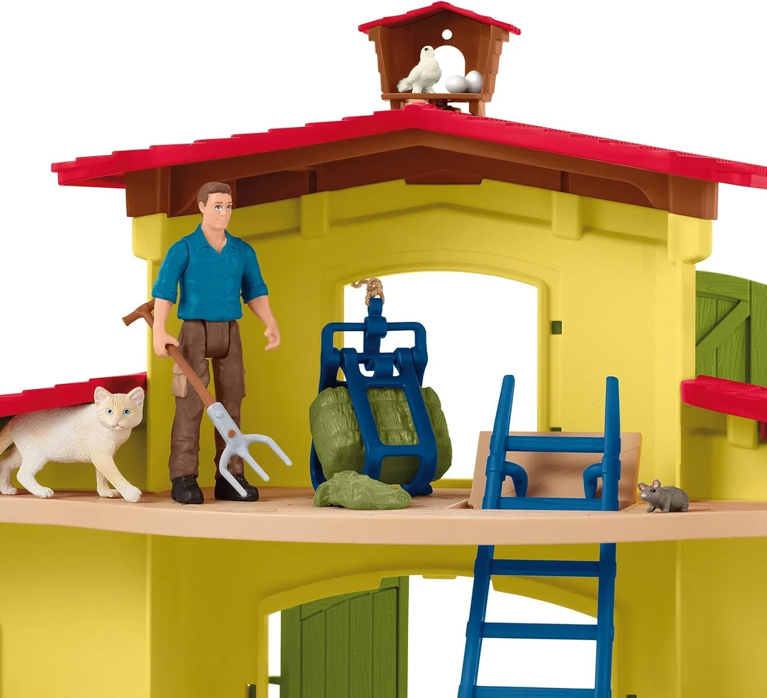 Schleich Farm World Animal Playset - 92pc Kids Farm Playset with Cow, Horse, Pig, Bull, and Accessories for Boys and Girls, Gift for Kids Age 3 , Yellow