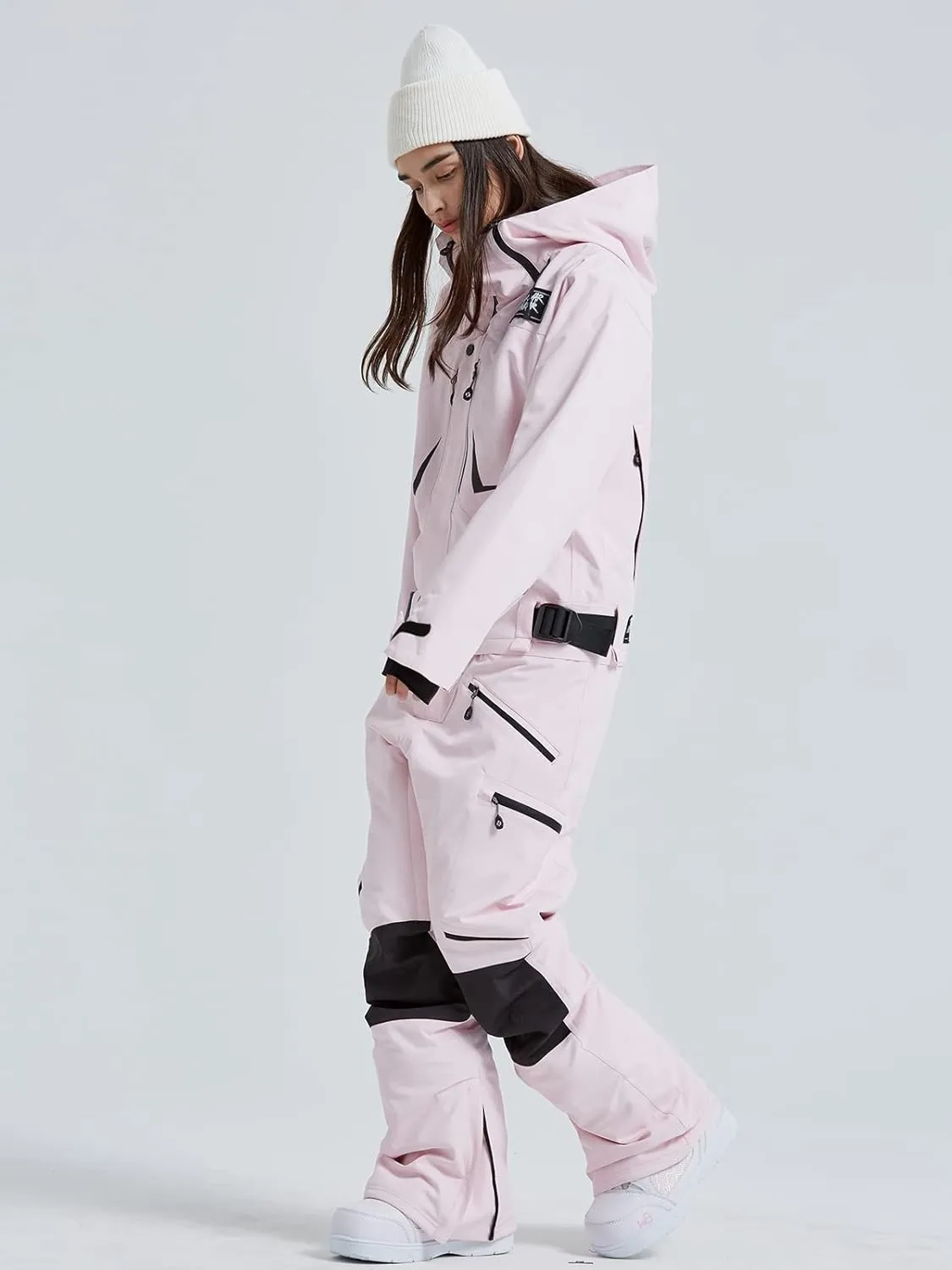SEARIPE Women and Men's Ski Suits One Piece Jumpsuit Winter Outdoor Waterproof Warm Snowsuits