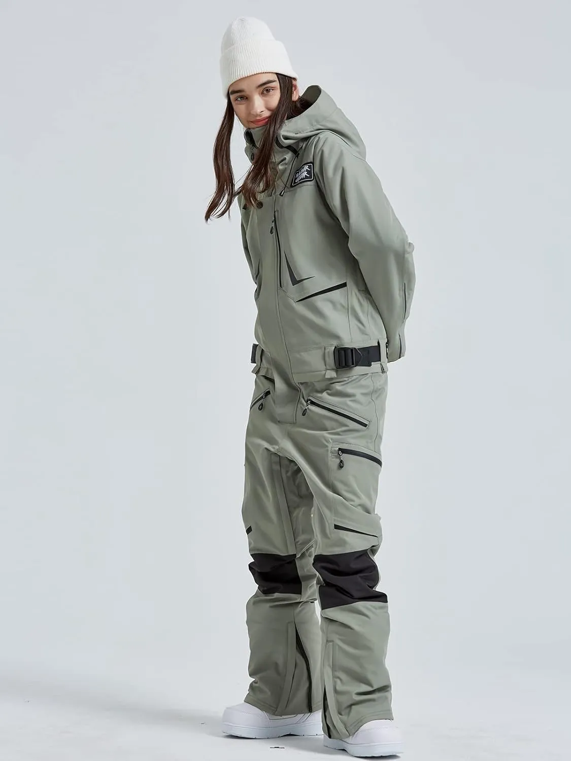 SEARIPE Women and Men's Ski Suits One Piece Jumpsuit Winter Outdoor Waterproof Warm Snowsuits