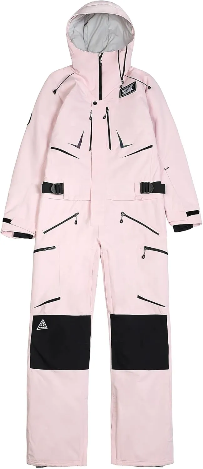 SEARIPE Women and Men's Ski Suits One Piece Jumpsuit Winter Outdoor Waterproof Warm Snowsuits