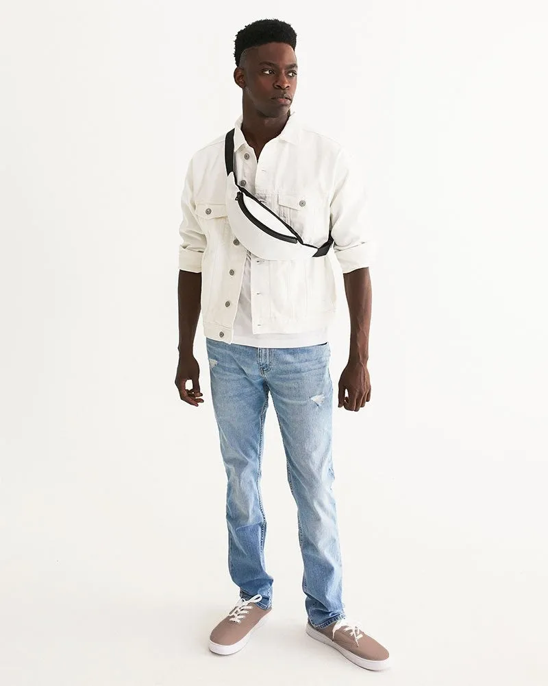 Shaded Pale Pastel Red Brown Canvas Sneakers | Men's | C0M30Y30K30