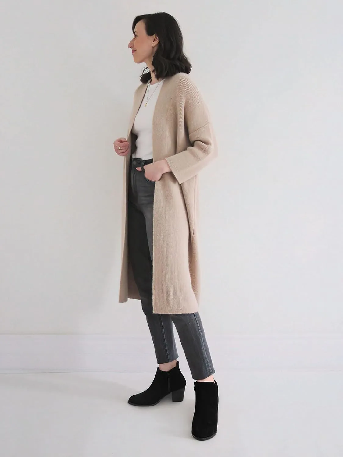 SHIBEVER Ankle Boots for Women Heel: Pointed Toe Chunky Block Low Heels Winter Fall Side Zipper Short Booties