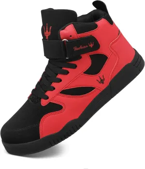 Shoes Men's High Top Fashion Sneakers Outdoor Casual Sports Shoes Training Leather Shoes Mens Flats