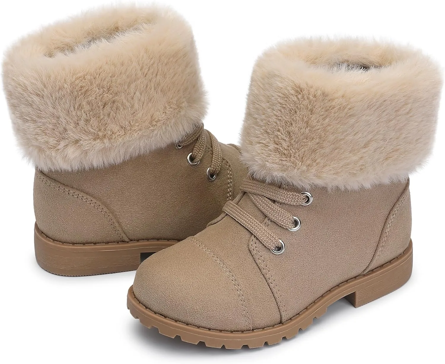shoeslocker Girls Toddler Boots Warm Lightweight Winter Ankle Boot Seasonal Fashion