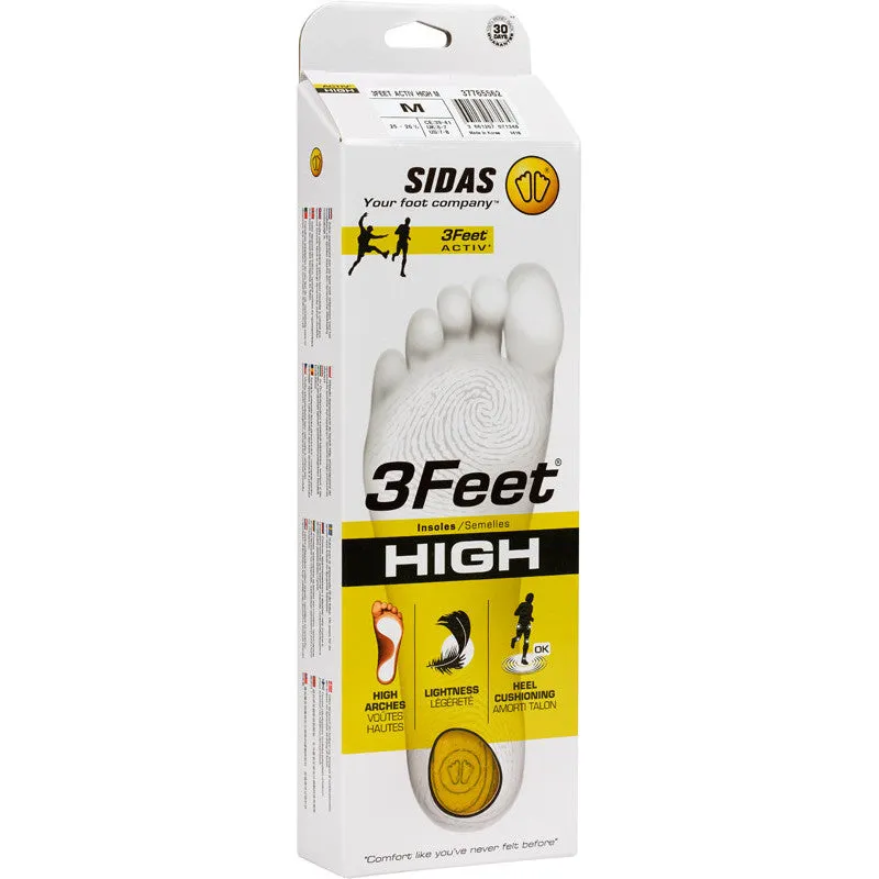 SIDAS Insoles Multisports- HIGH ARCH Support - Yellow