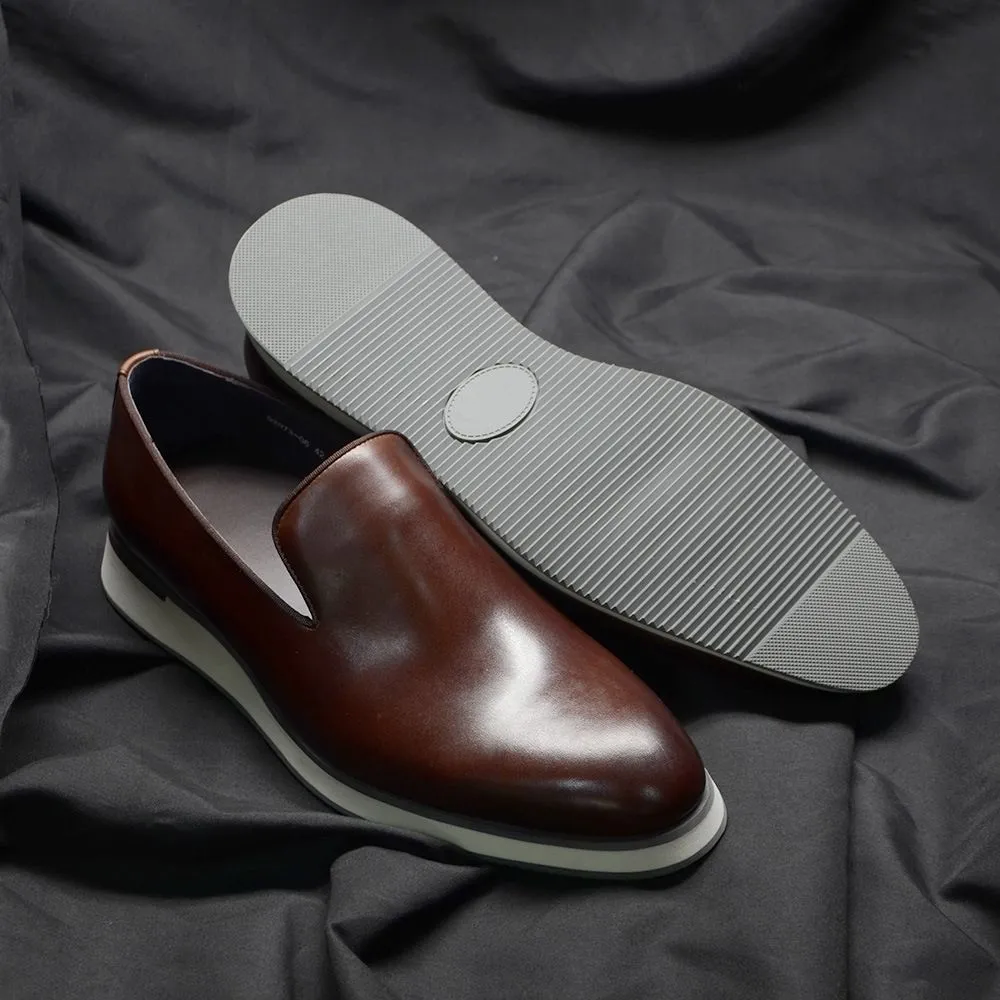 Simple business soft-soled loafers men's casual leather shoes