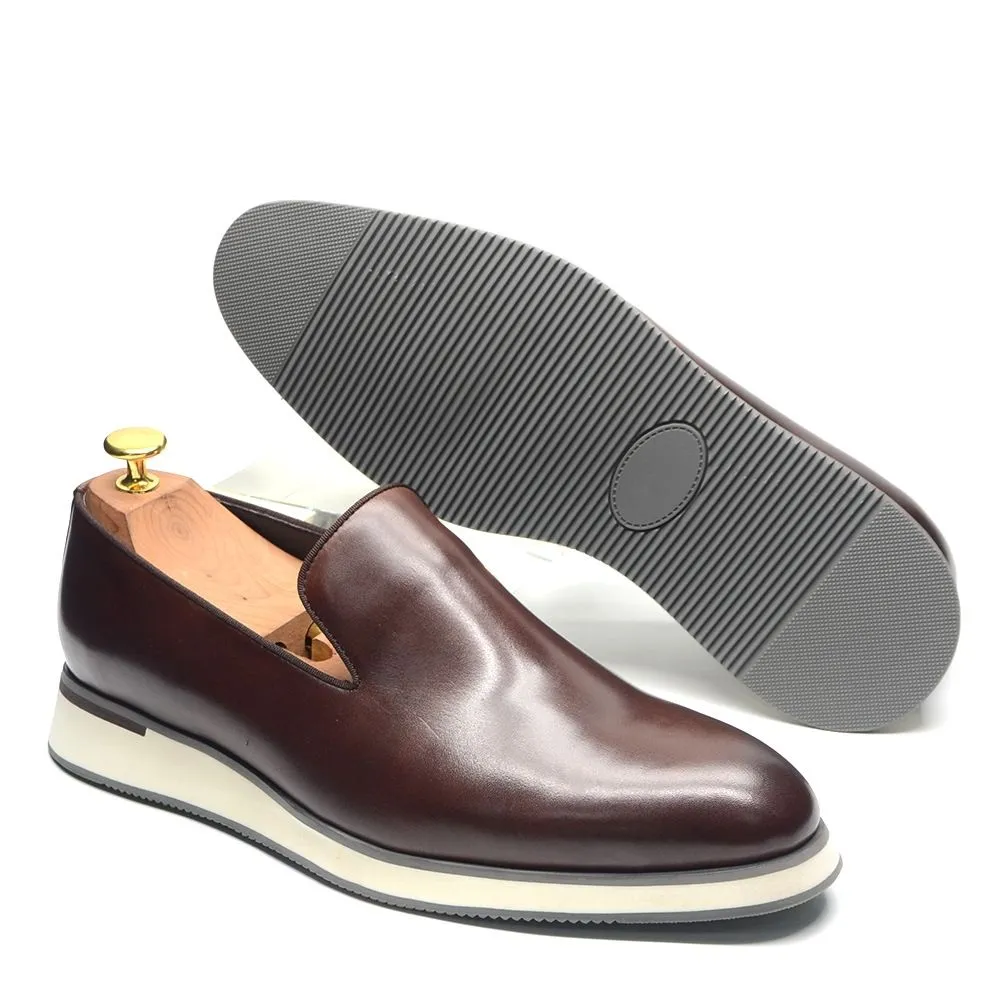 Simple business soft-soled loafers men's casual leather shoes