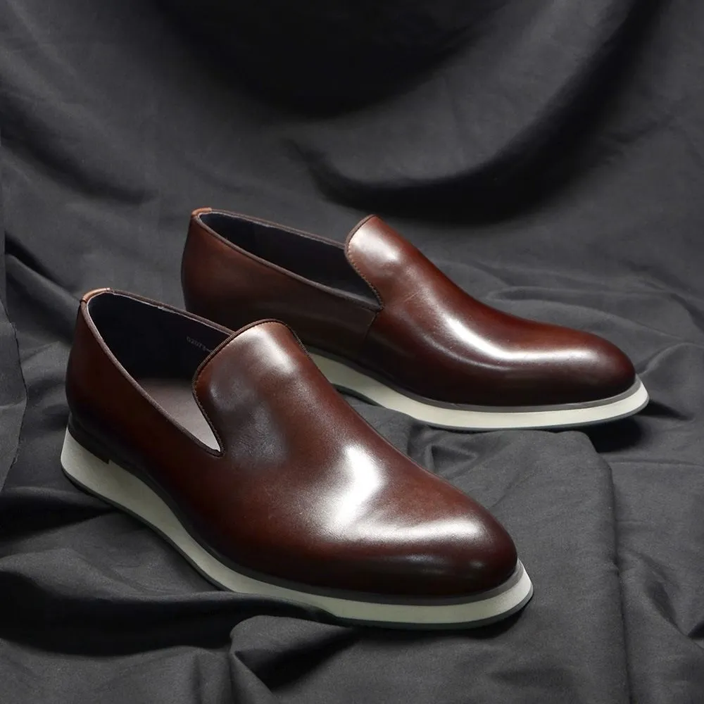 Simple business soft-soled loafers men's casual leather shoes