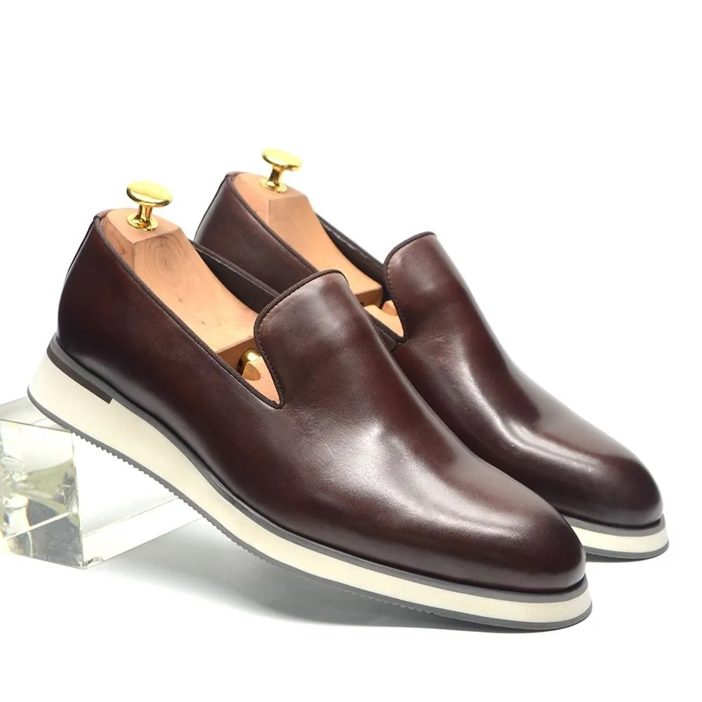 Simple business soft-soled loafers men's casual leather shoes